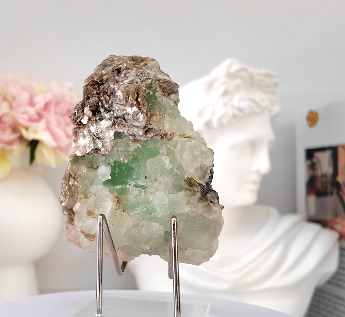 Bi-Colour Fluorite with Muscovite from Pakistan