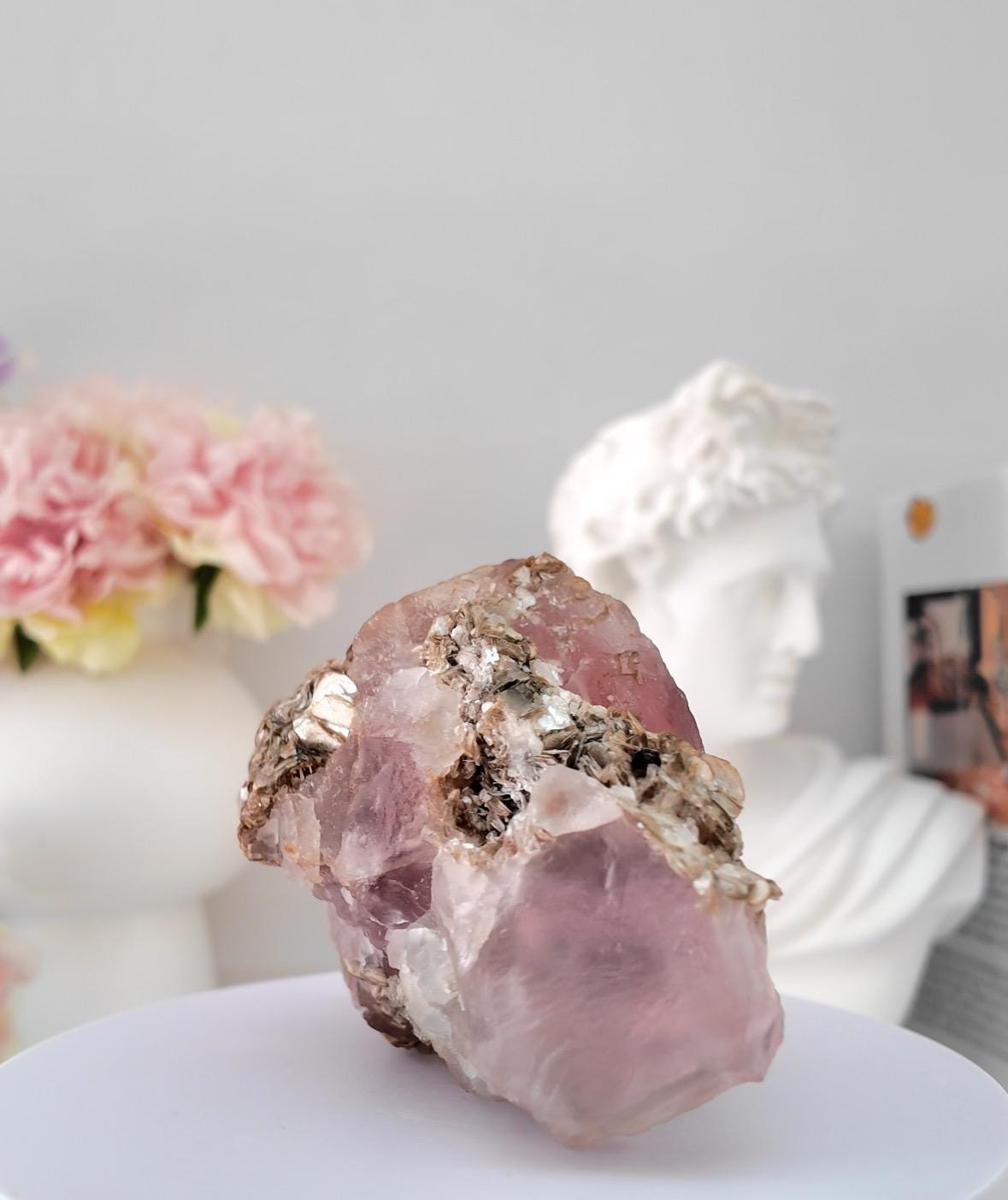 Bi-Colour Fluorite with Muscovite from Pakistan