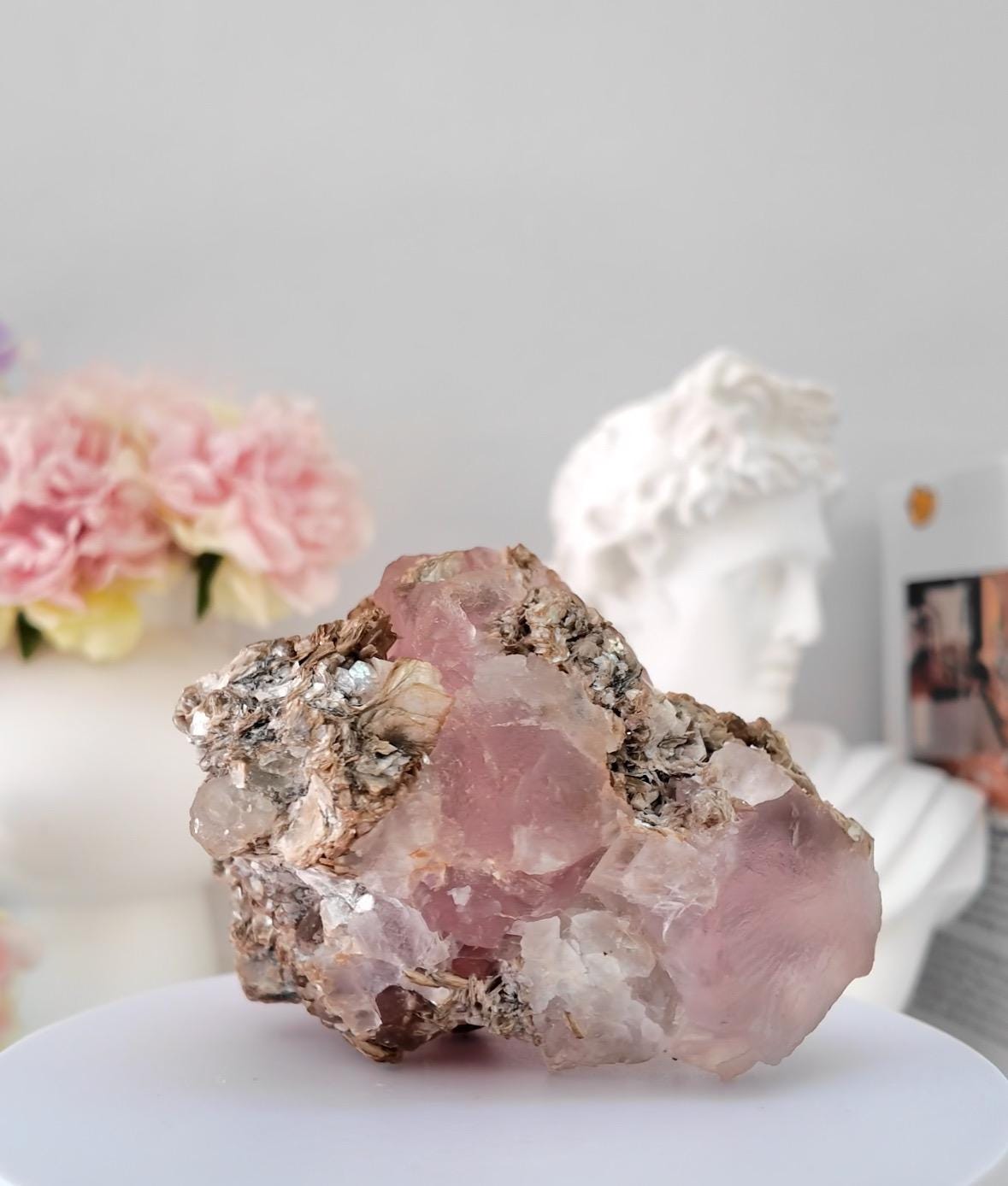 Bi-Colour Fluorite with Muscovite from Pakistan