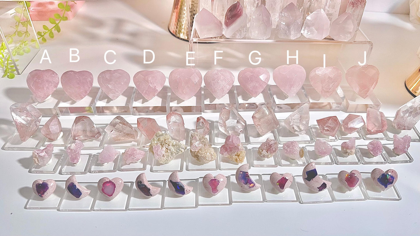Rose Quartz in Heart shaped
