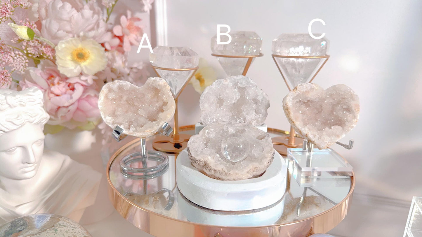 Clear Quartz in diamond form