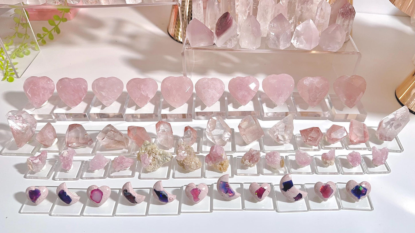 Rose Quartz in Heart shaped