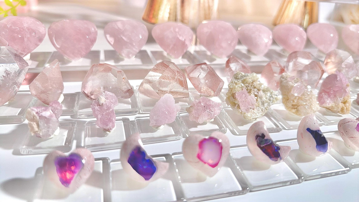 Rose Quartz in Heart shaped