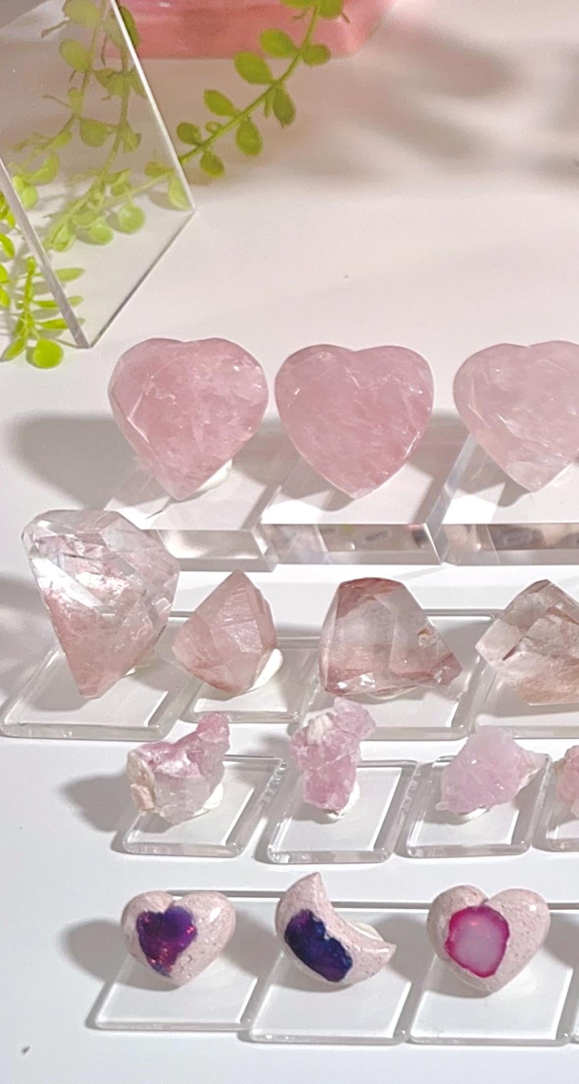 Rose Quartz in Heart shaped