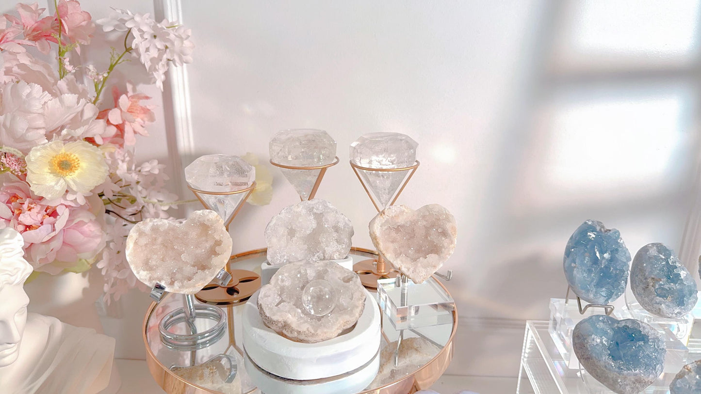 Clear Quartz in diamond form
