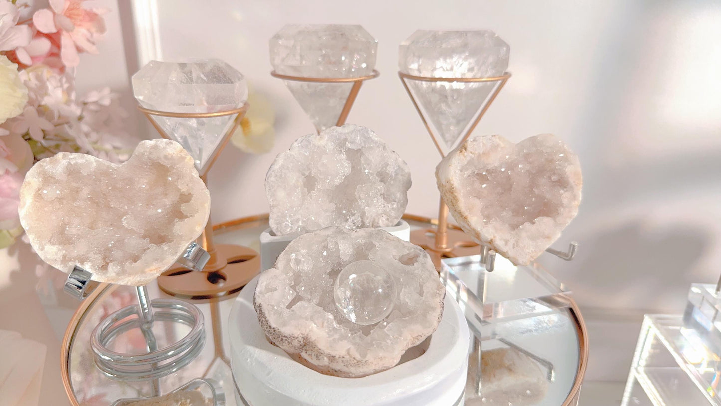 Clear Quartz in diamond form