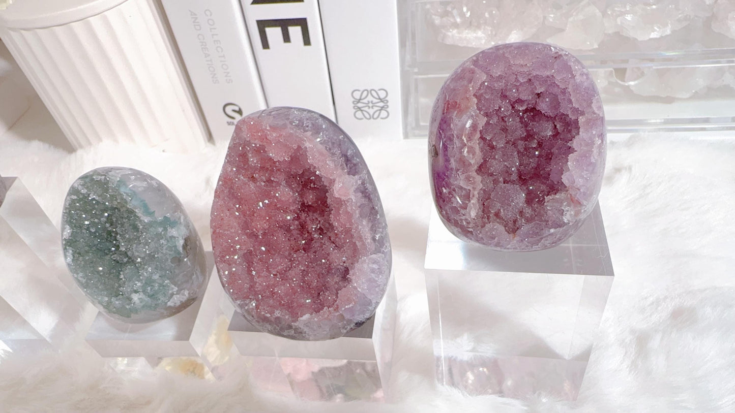 Sugar Amethyst Geodes