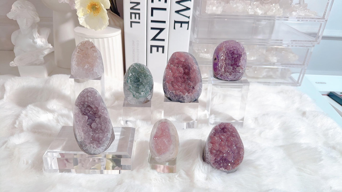 Sugar Amethyst Geodes