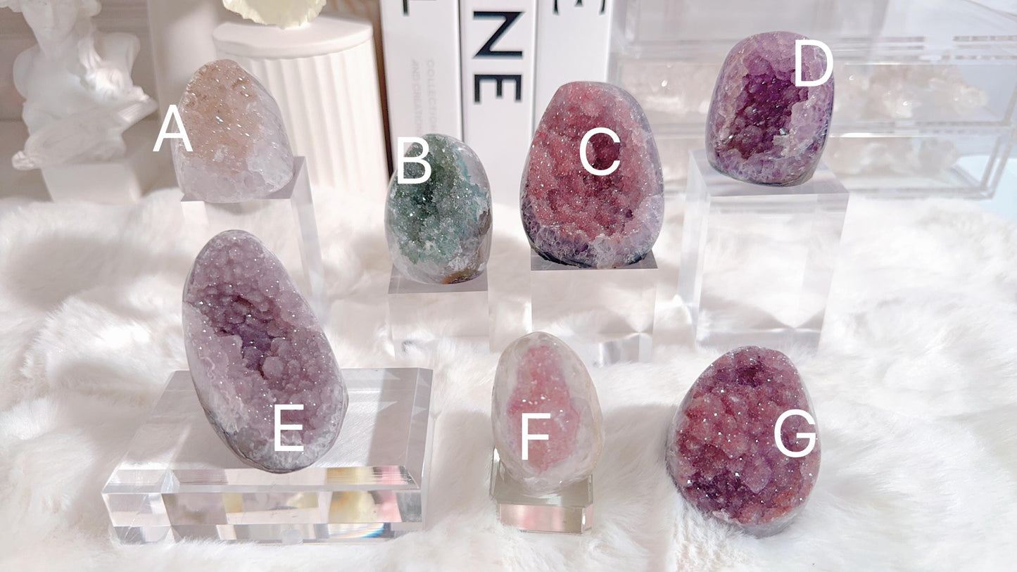 Sugar Amethyst Geodes