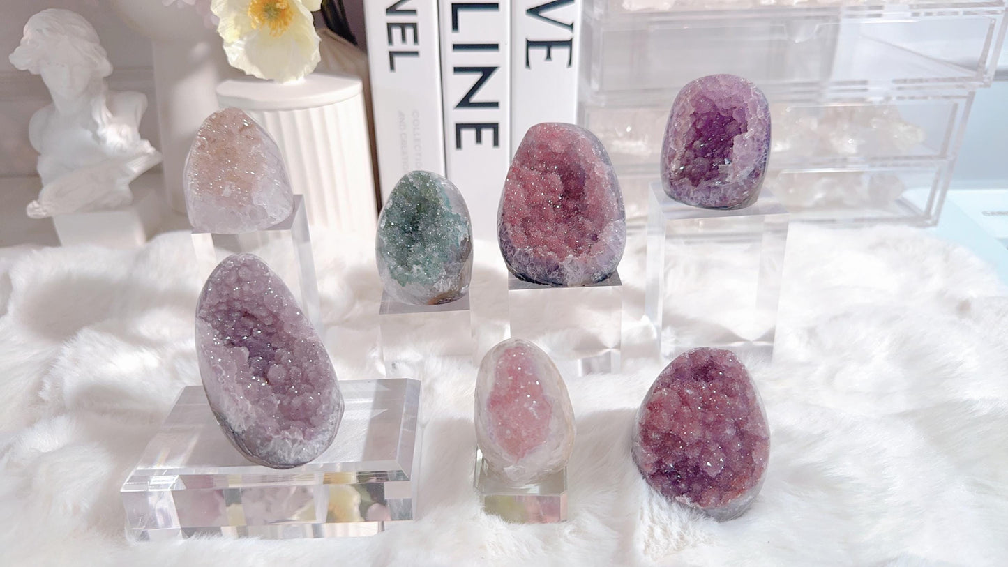 Sugar Amethyst Geodes