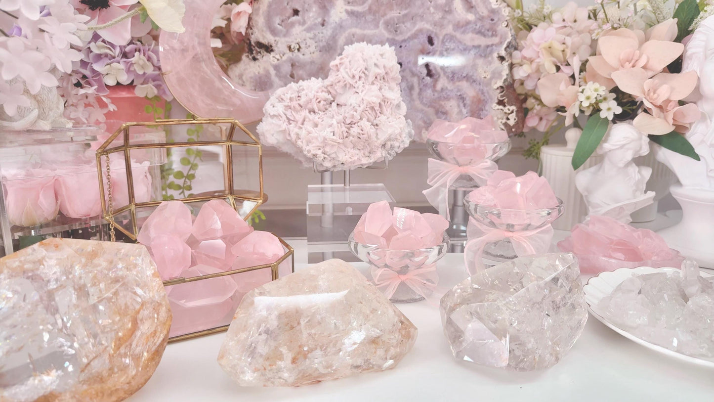 Clear Quartz with golden healer