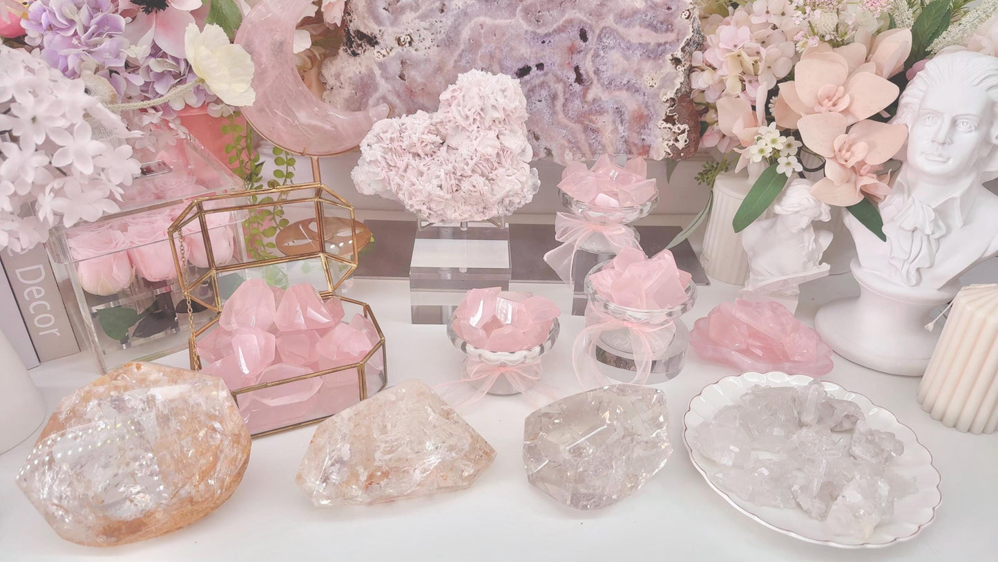 Clear Quartz with golden healer