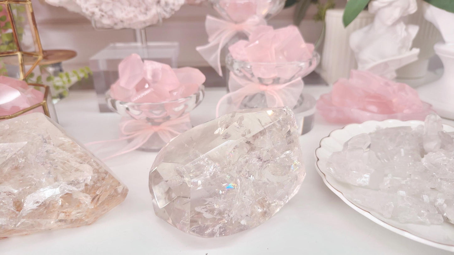 Clear Quartz with golden healer