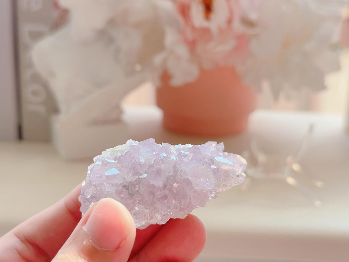 Druzy Quartz On Amethysts