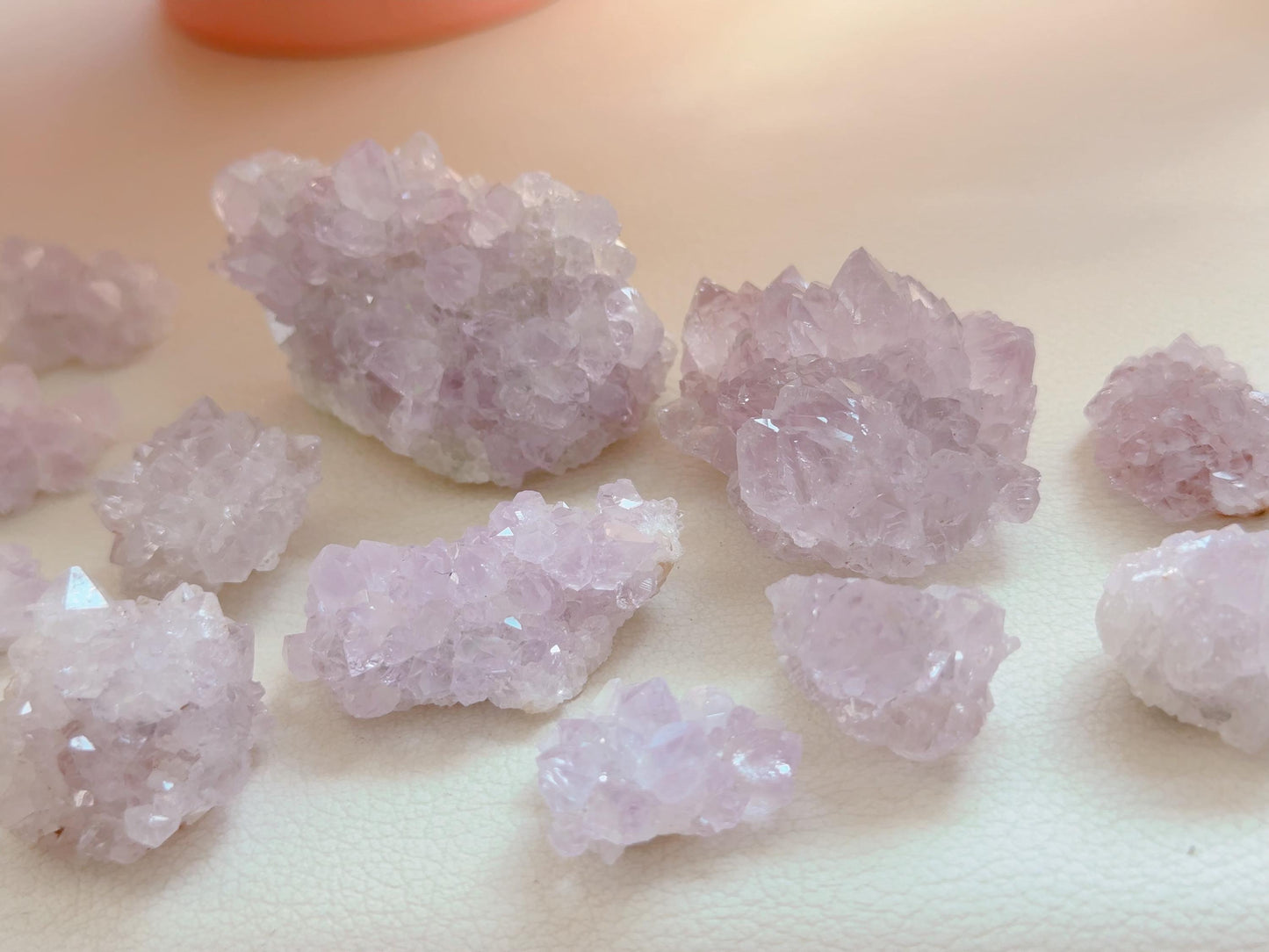 Druzy Quartz On Amethysts