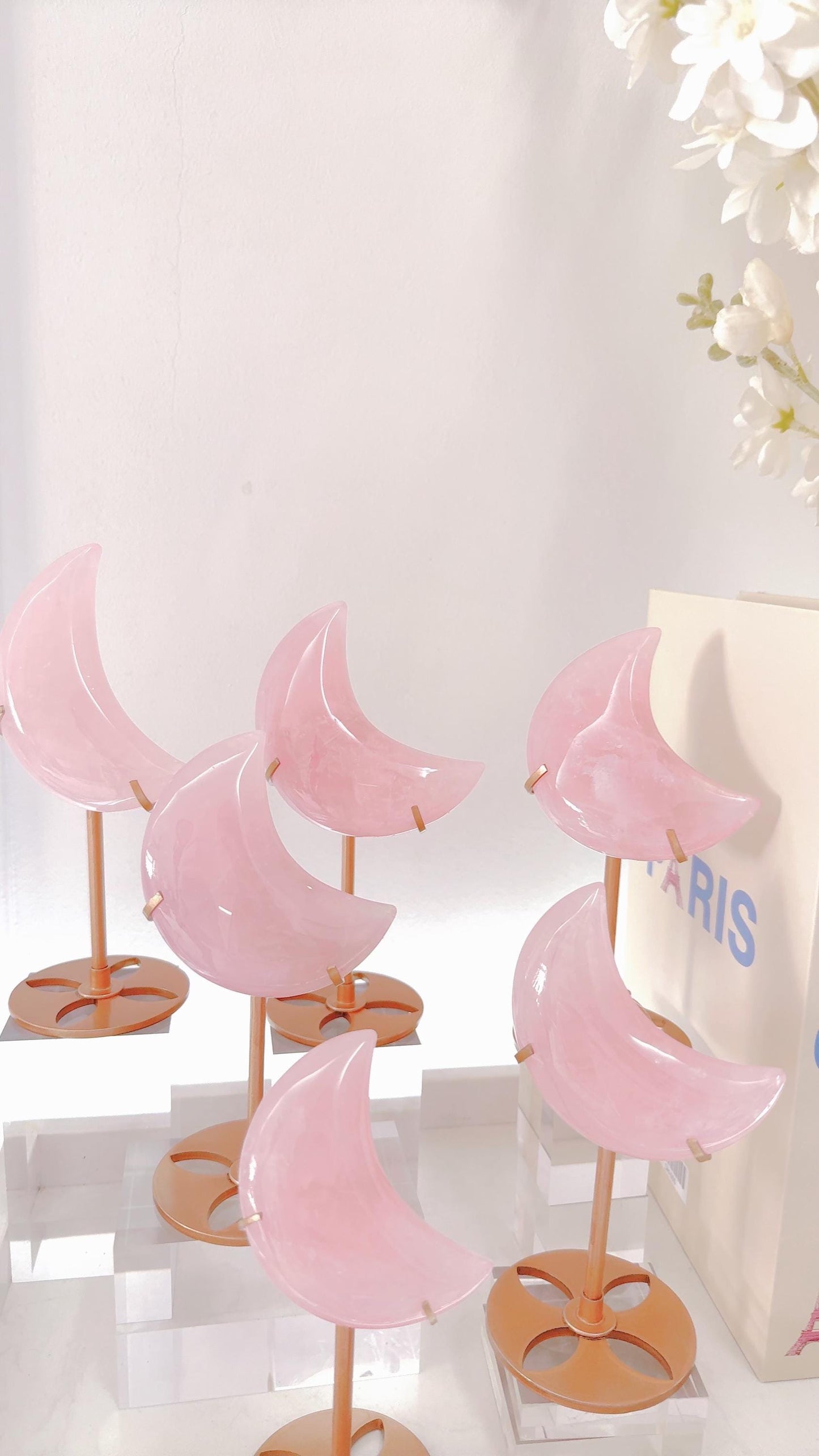 Rose Quartz Crescent