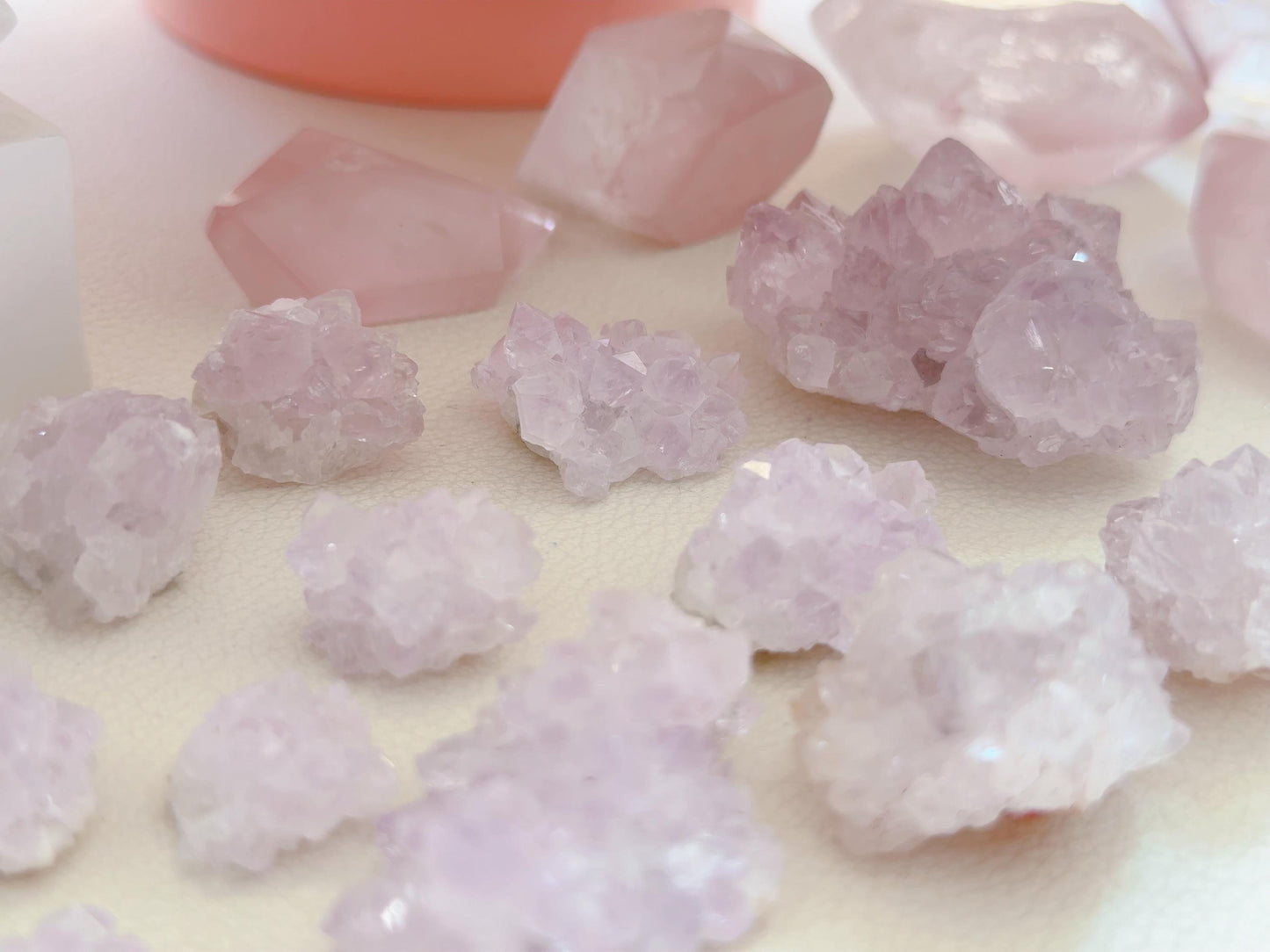 Druzy Quartz On Amethysts