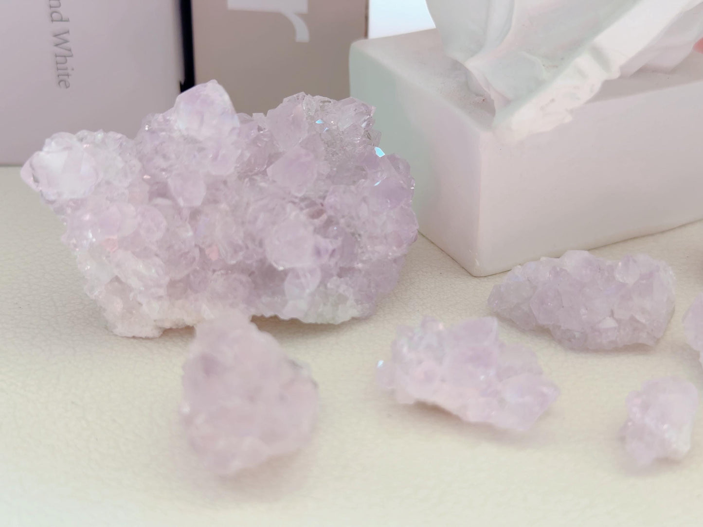 Druzy Quartz On Amethysts