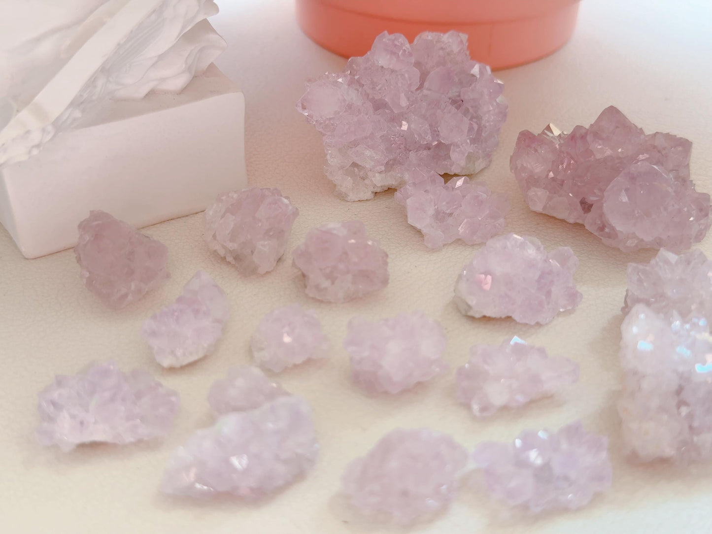 Druzy Quartz On Amethysts