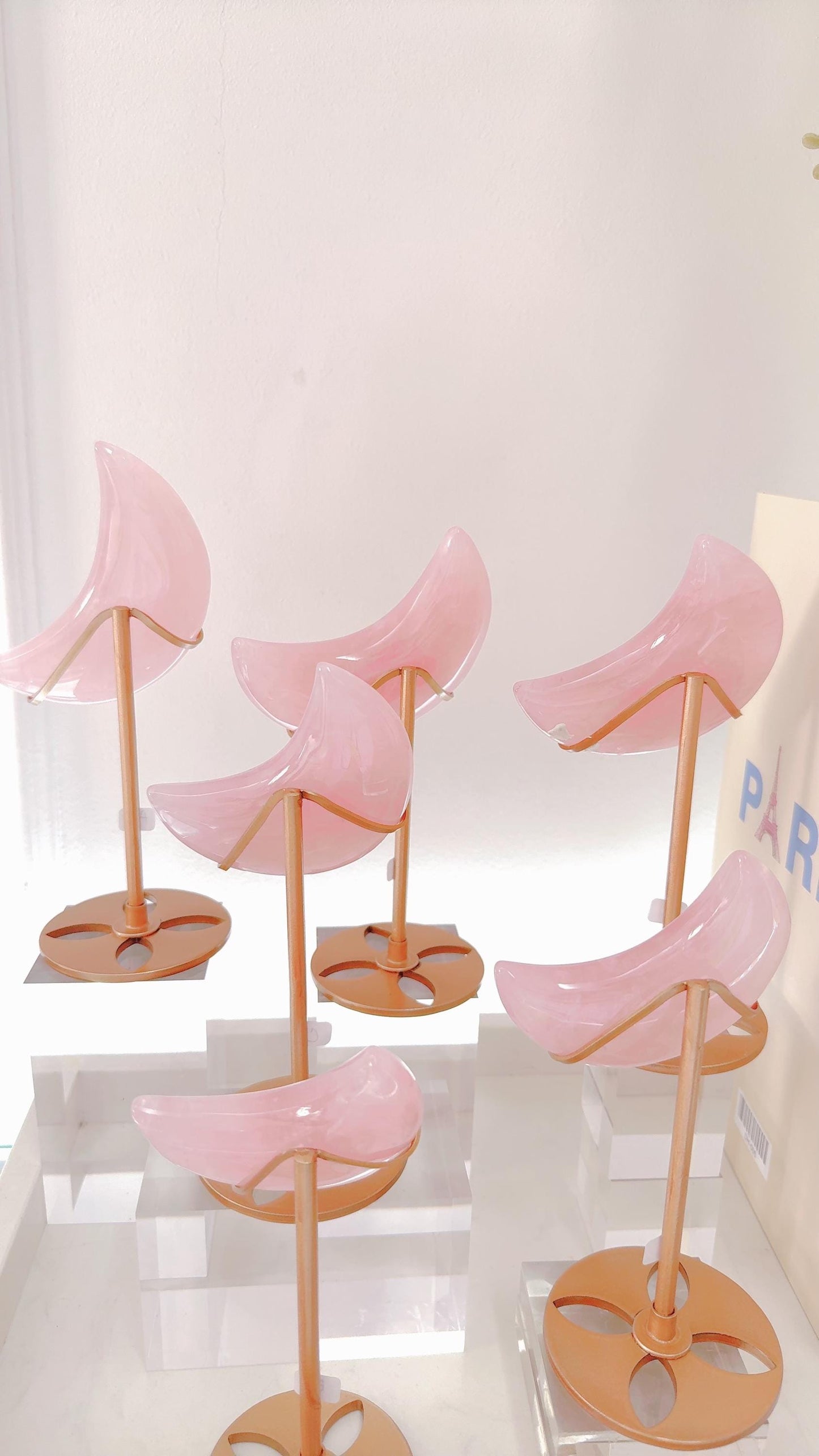 Rose Quartz Crescent