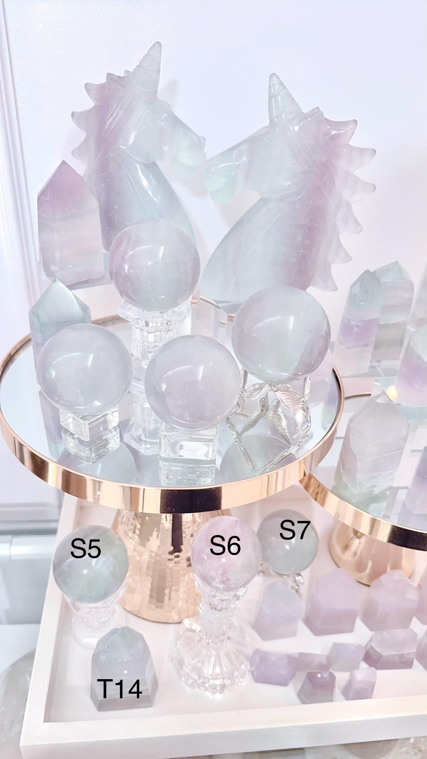 Lavender Fluorite crystals