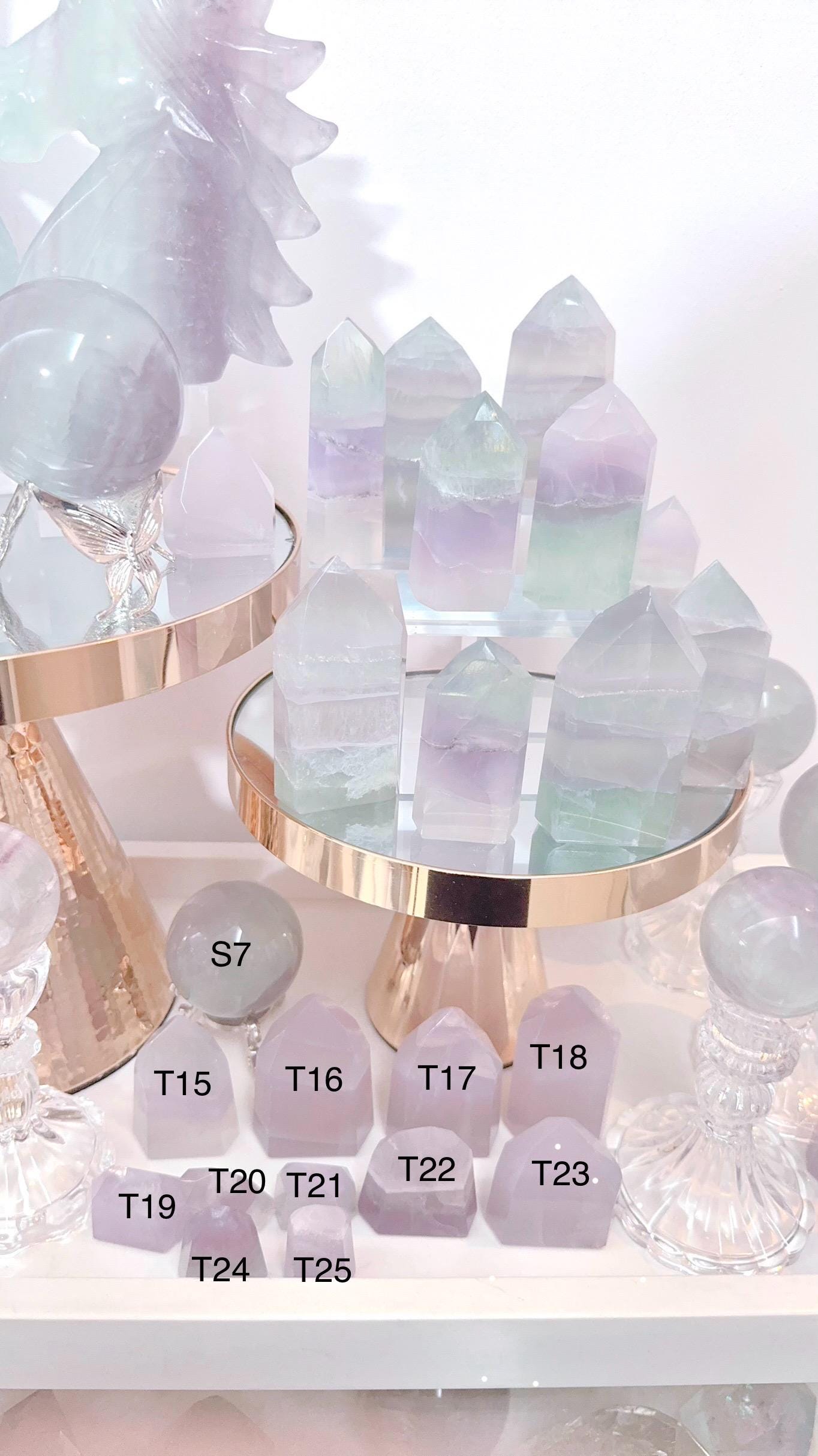 Lavender Fluorite crystals