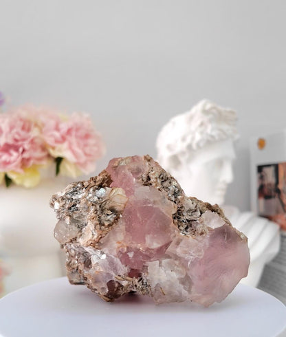Bi-Colour Fluorite with Muscovite from Pakistan
