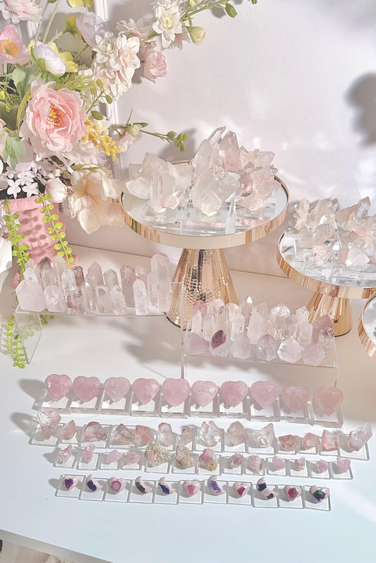 Rose Quartz in Heart shaped