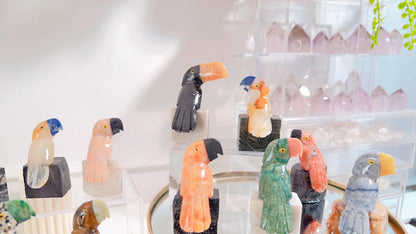 Assorted Crystal Bird Carvings
