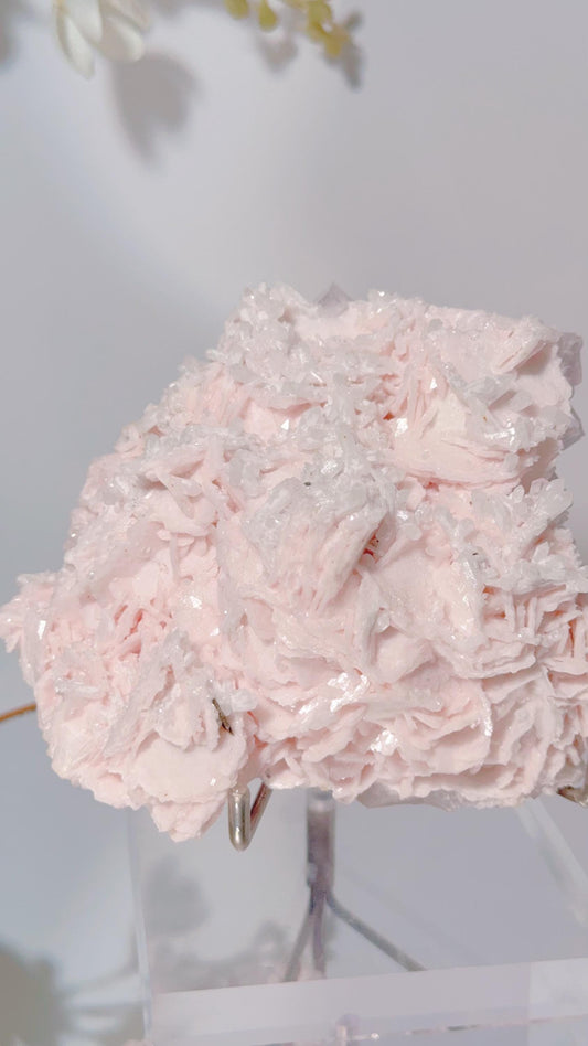 Rare- Collector piece ,Pink Manganese Calcite Yaogangxian, Hubei, China (RESERVE FOR TRINE)